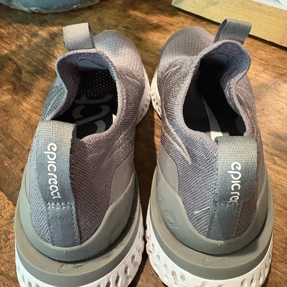 Nike Gray Flyknit Sneakers with React Foam - Picture 4 of 4